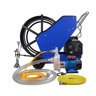 Machine de nettoyage de conduits de cuisine à arbre flexible avec jet d'eau et brosse